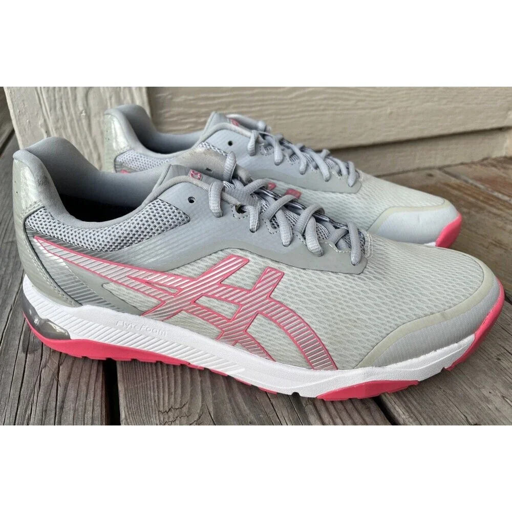 Asics Gel Course Ace Womens 10 Spikeless Golf Shoes Glacier Gray/Pink Cameo